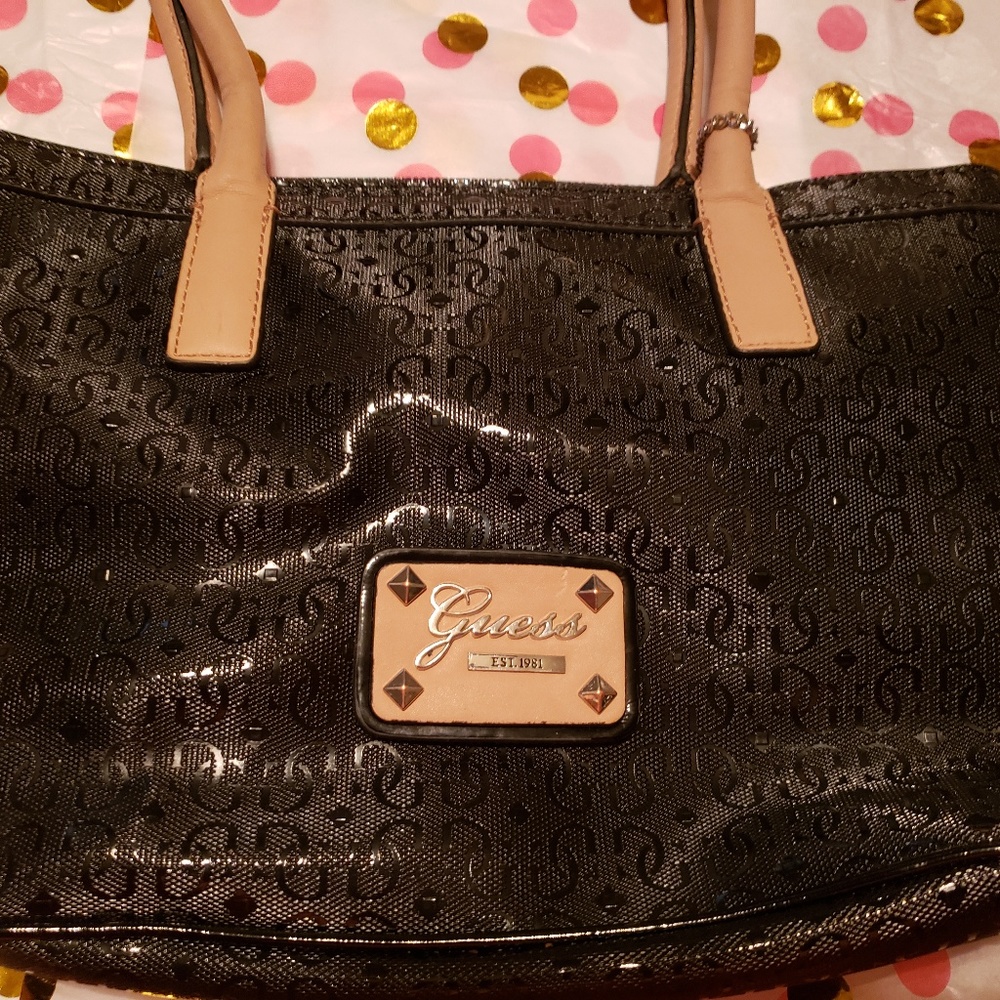 Guess Black Leather
